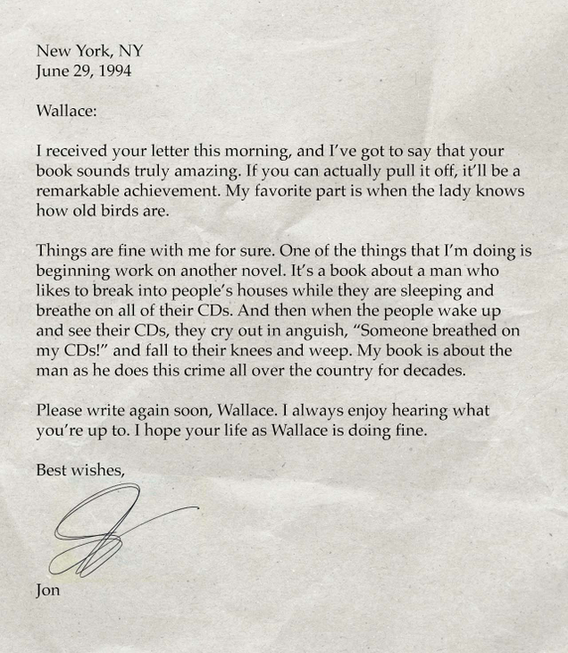 Illustration for article titled Amazing: Check Out These Letters Between Jonathan Franzen And David Foster Wallace